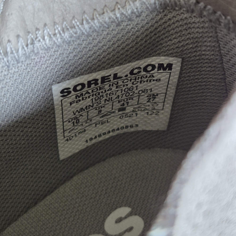 Sorel Gray Slip-On Sneakers with Elastic Panels - Picture 7 of 11